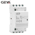 GEYA Din Rail Automatic Modular Household Contactor AC230V 4P 25A 4NO 2NO2NC 3NO1NC 50/60Hz