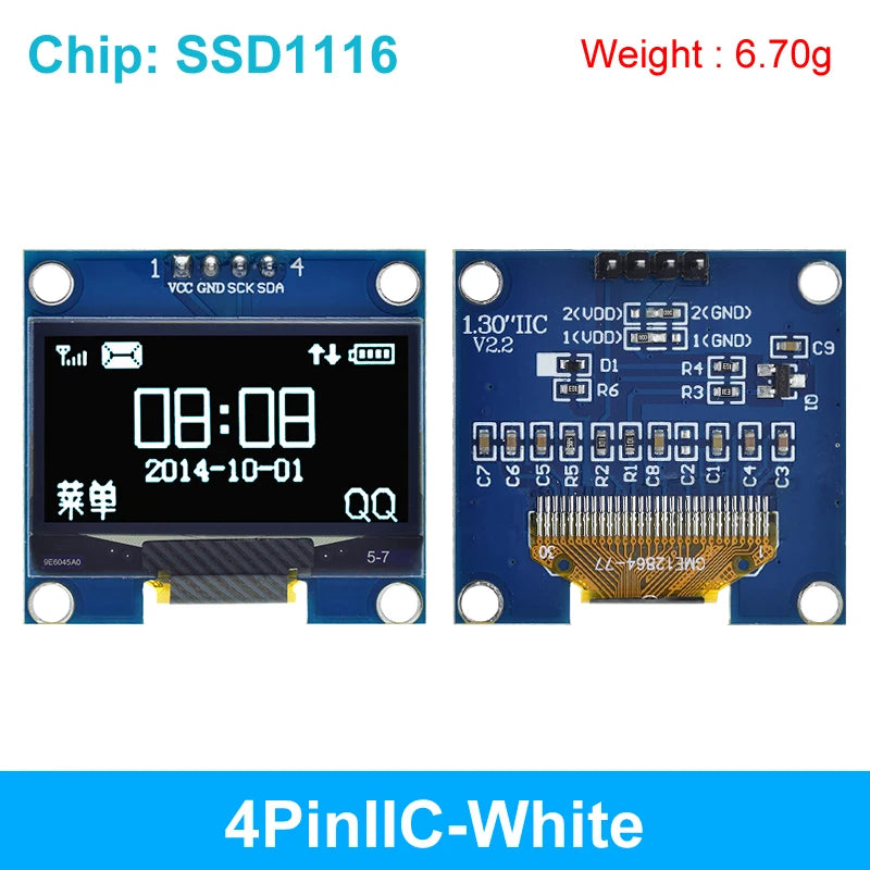 1.3 inch OLED module SPI/IIC I2C Communicate white/blue color 128X64 1.3 inch OLED LCD LED Display Module 1.3" OLED Module 1-10