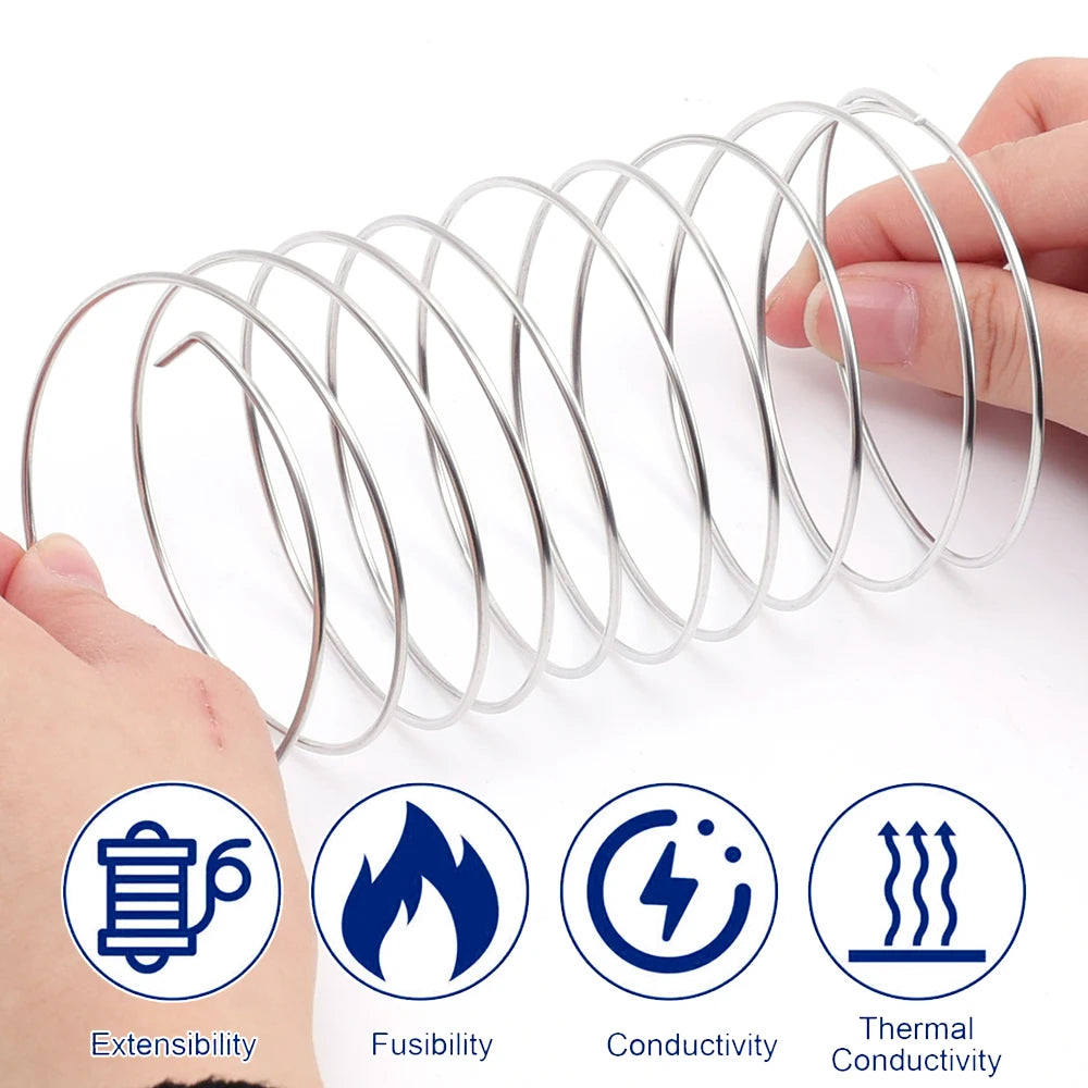 4/2/1M Low Temperature Easy Melt Aluminum Universal Silver Welding Rod Cored Wire Rod Solder No Need Solder Powder Weld Bar