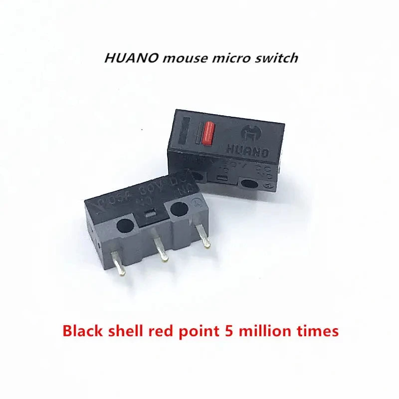New Authentic HUANO mouse micro switch button white yellow blue pink green dot blue shell white dot General 3-pin switch