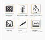 Pine64 Smart Mini Pinecil Soldering Iron With B2 BC2 KU C1 ILS I C4 D24 K Tips With DC power supply Storage Bag
