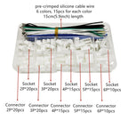 JST XH 2.54mm Connector Socket Kit with Pre-Crimped Silicone Wire 2/3/4/5/6 Pin Housing Adapter Cable Male Female Connector