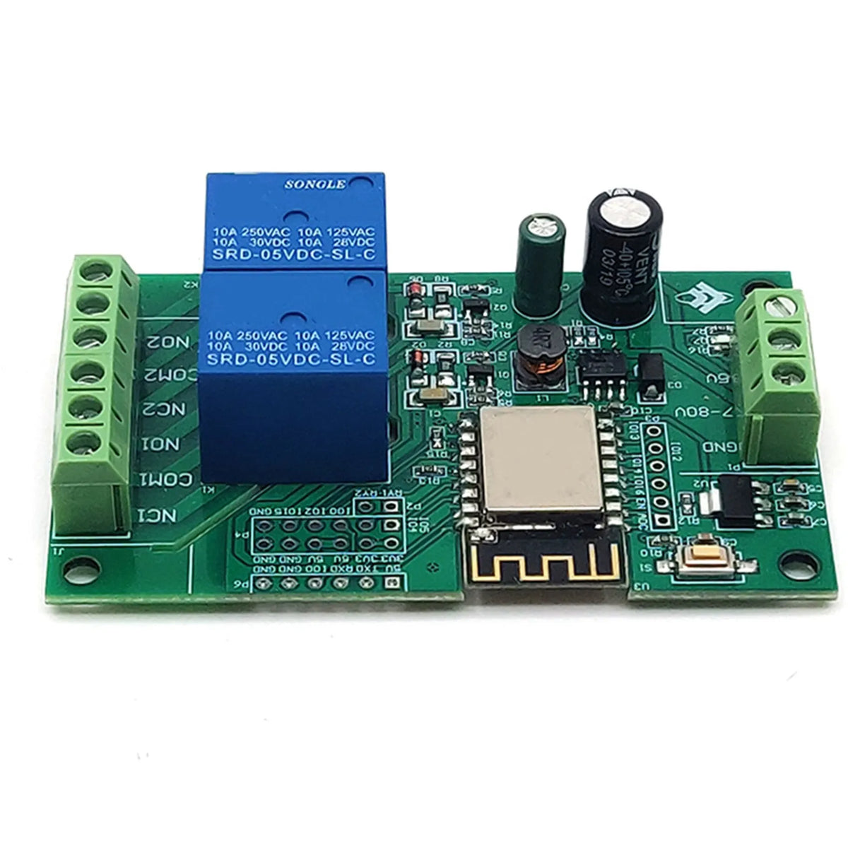 ABZZ-2X ESP-12F WIFI Relay Module 2CH 5V/8-80V Relay Switch Develop Board For ARDUINO IDE
