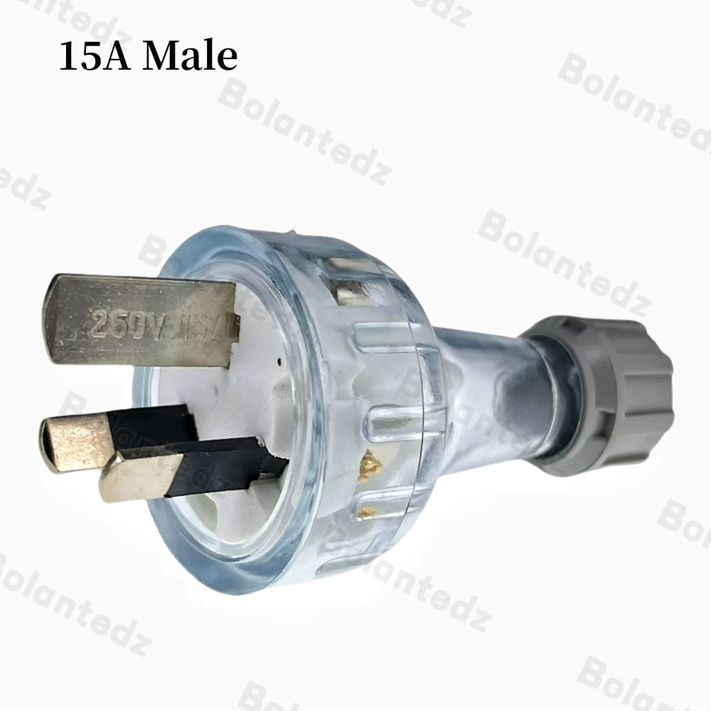 Bolantez 1pcs SAA Rewirable Plug Socket Australian Female Socket 3 Prong Electrical Socket Grounded Rewire Socket DIY Assembled