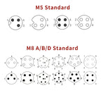 5/10/20 Pcs M12 4/5/6/8/12/17 Pin Shielded Sensor Connector Male Female Metal Assembly Aviation Plug