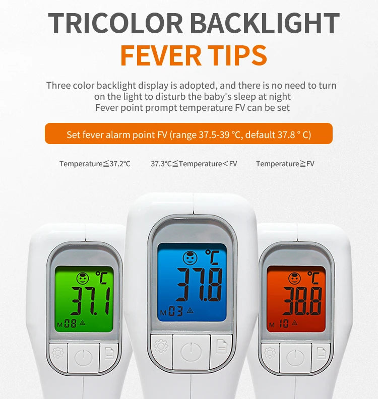 No Contact Baby Thermometer - One-Click Infrared Forehead Digital Thermometer for Infants, Kids & Adults - Fever Alert