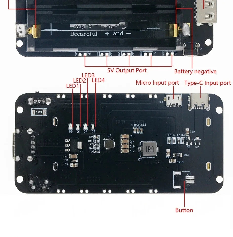 XZG Two Voltage 18650 Lithium Battery Shield V8 Mobile Power Expansion Board Module 5V/3A 3V/1A Micro USB For Arduino ESP8266