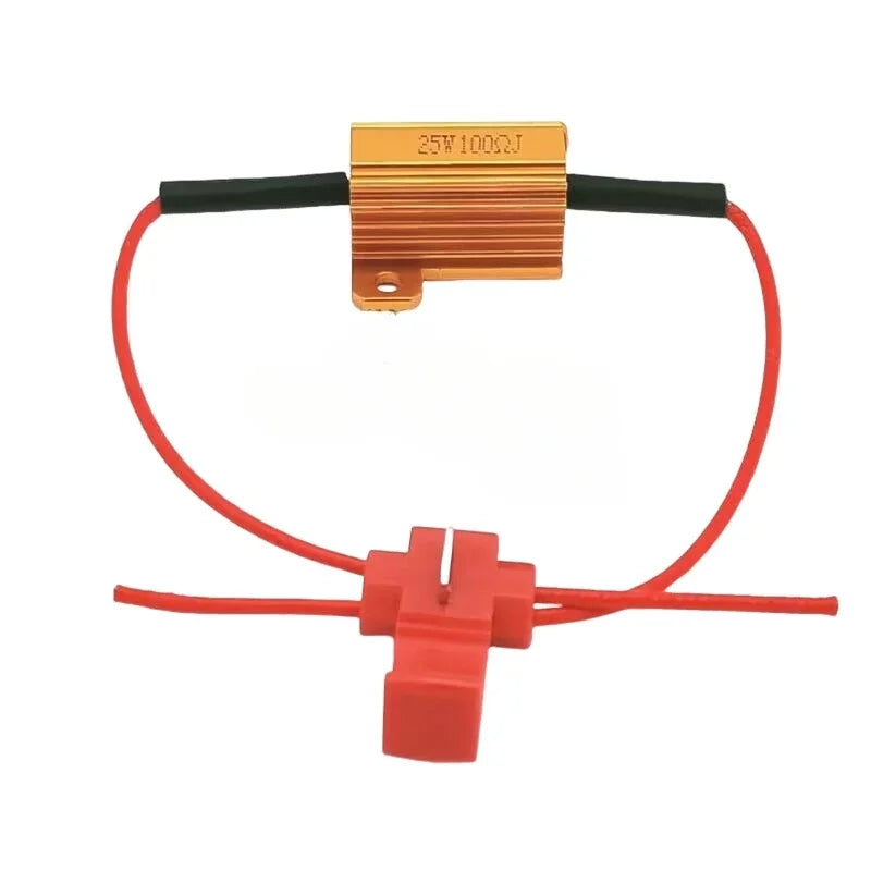 2/4Set 25W 50W Load Resistor 6ohm 8ohm 10ohm For LED Bulb Reverse Light Turn Signal Fog Lam 25w 50w Wirewound Aluminum Resistor