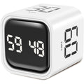Adjustable Cube Timer - 5/10/30/60 Minute Countdowns, Settings - Pause, Resume, Silent, Vibrate & Sound Alarm for Work, Study