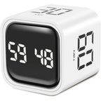 Adjustable Cube Timer - 5/10/30/60 Minute Countdowns, Settings - Pause, Resume, Silent, Vibrate & Sound Alarm for Work, Study