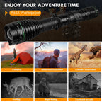 UniqueFire 1508 T38 T50 T67 T75 IR 850NM 5W LED Hunting Flashlight 3 Mode Zoom Night Vision Torch + Rat Tail Mount + USB Charger
