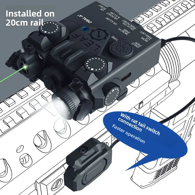 DBAL-A2 PEQ15 Red Green Dot IR Laser Sight  Light Tactical M600 Flashlight Armas White Scout Lamp Fit 20MM Picatinny Rail