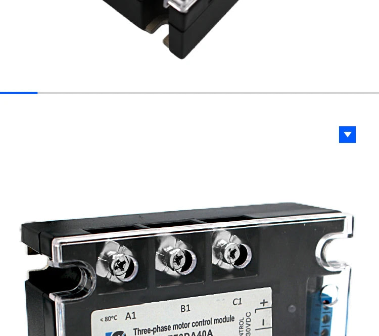 LCTC Three Phase Solid State Relay Forward and Reverse Control Relay DC Motor Stater 10A 25A 40A 60A 80A 10-30VDC 40-480VAC DA
