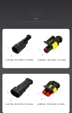 1 Set 1 2 3 4 5 6 Pin Auto Xenon Lamp Electrical Cable Connectors Waterproof Female Male Wire Harness Plug for Car Motorcycle