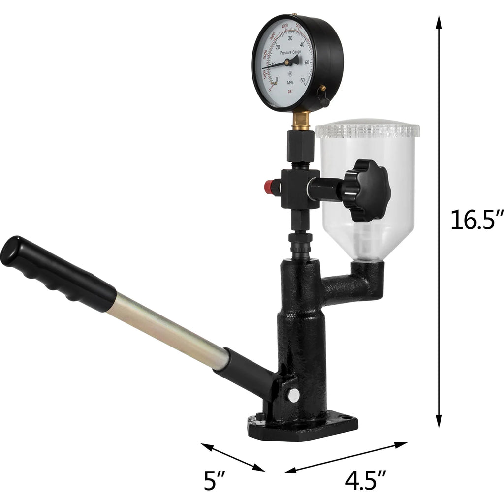 SucceBuy DieselFuel Injector Tester 6000PSI With DualScale Gauge Engine FuelTest Tool Diesel Injector Nozzle Pop Pressure Tester