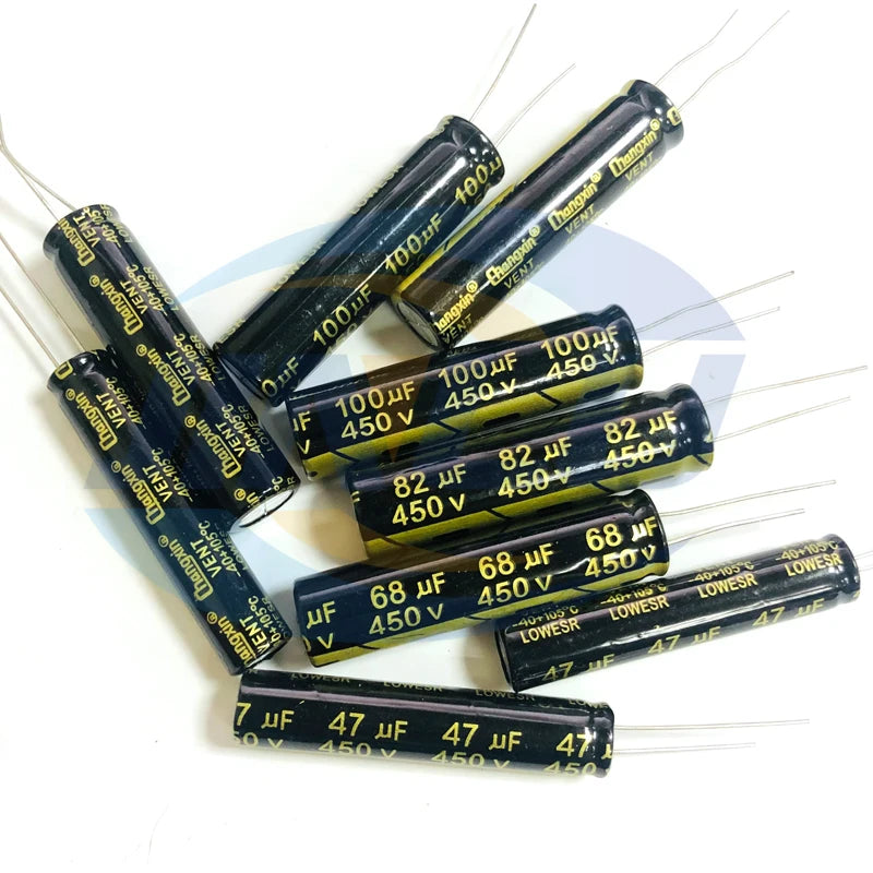 2PCS 47uF 450V 47MFD 450Volt 10*50mm Aluminum Electrolytic Capacitor Radial 68UF 82UF 100UF