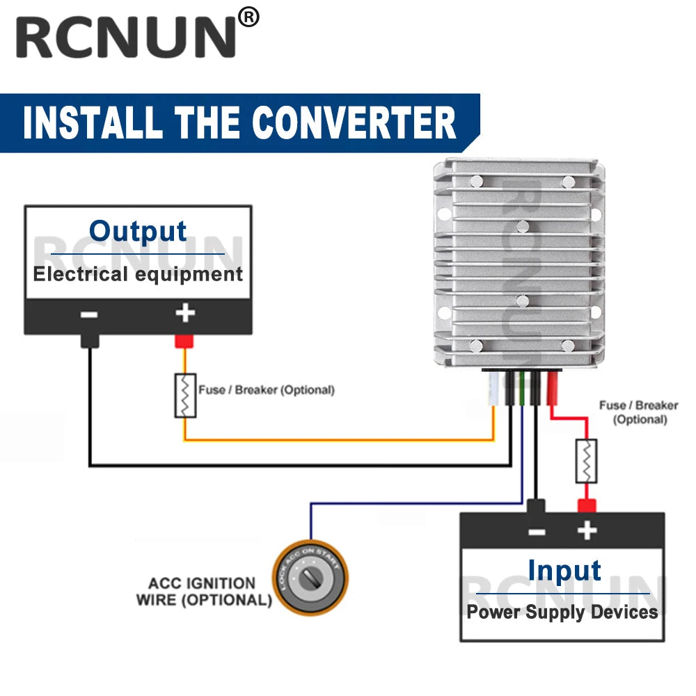 RCNUN Booster 12V to 24V 19V 3A 5A 10A 15A 20A Step-up DC Converter 12 Volt to 19 Volt Boost Module Car Laptop Power Supply