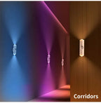 LED Cabinet Light Motion Sensor RGB Magnetic Rechargeable Wall Lamp Hallway Stairs Kitchen Ambient Night Light Home Decor Lights