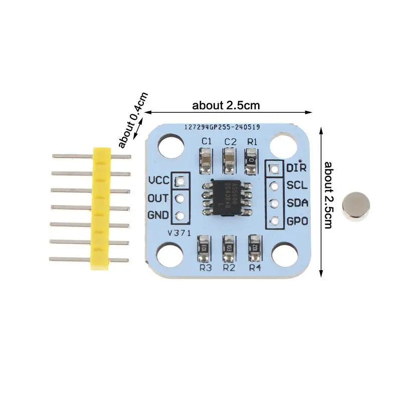 Encoder 12bit High Precision Angle Measurement Sensor Module Magnetic Induction AS5600 Magnetic