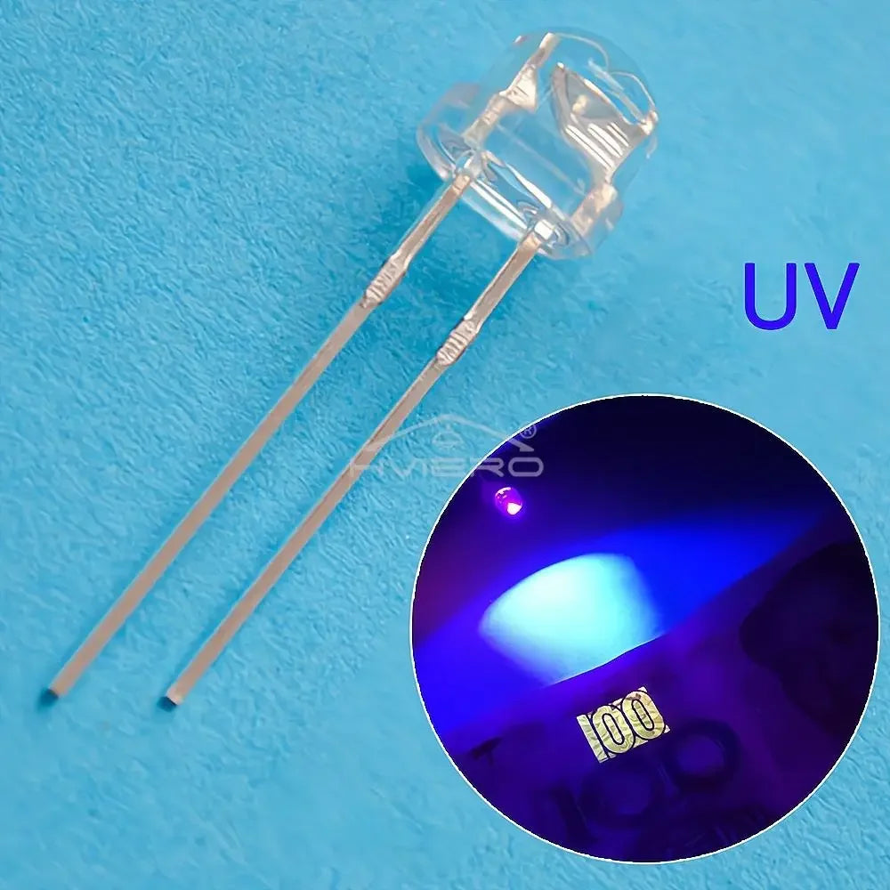 F5 5mm Straw Mini Hat Emitting Diode Ultra Bright Water Clear Light Bead White Blue Green Yellow Red Wide Angle LED Bulb