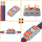 50/55/60Pcs Quick Lever Wire Connectors,Fast Wiring Push in Lever Connectors Electrical Wiring Terminal Block with Storage Box