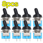 1-10PCS MT-S101 2-Pin 2-Position Miniature Toggle Switch Blue Micro Toggle Switch Tool Motorcycle Boat Supplies Accessories