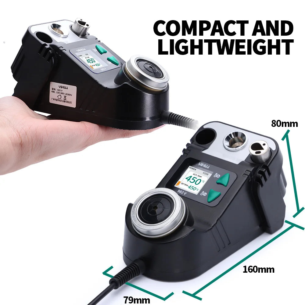 YIHUA 982-V Precision Solder Station with Fast Heating Micro Fine Tip C210 Soldering Iron Remote Control Handle