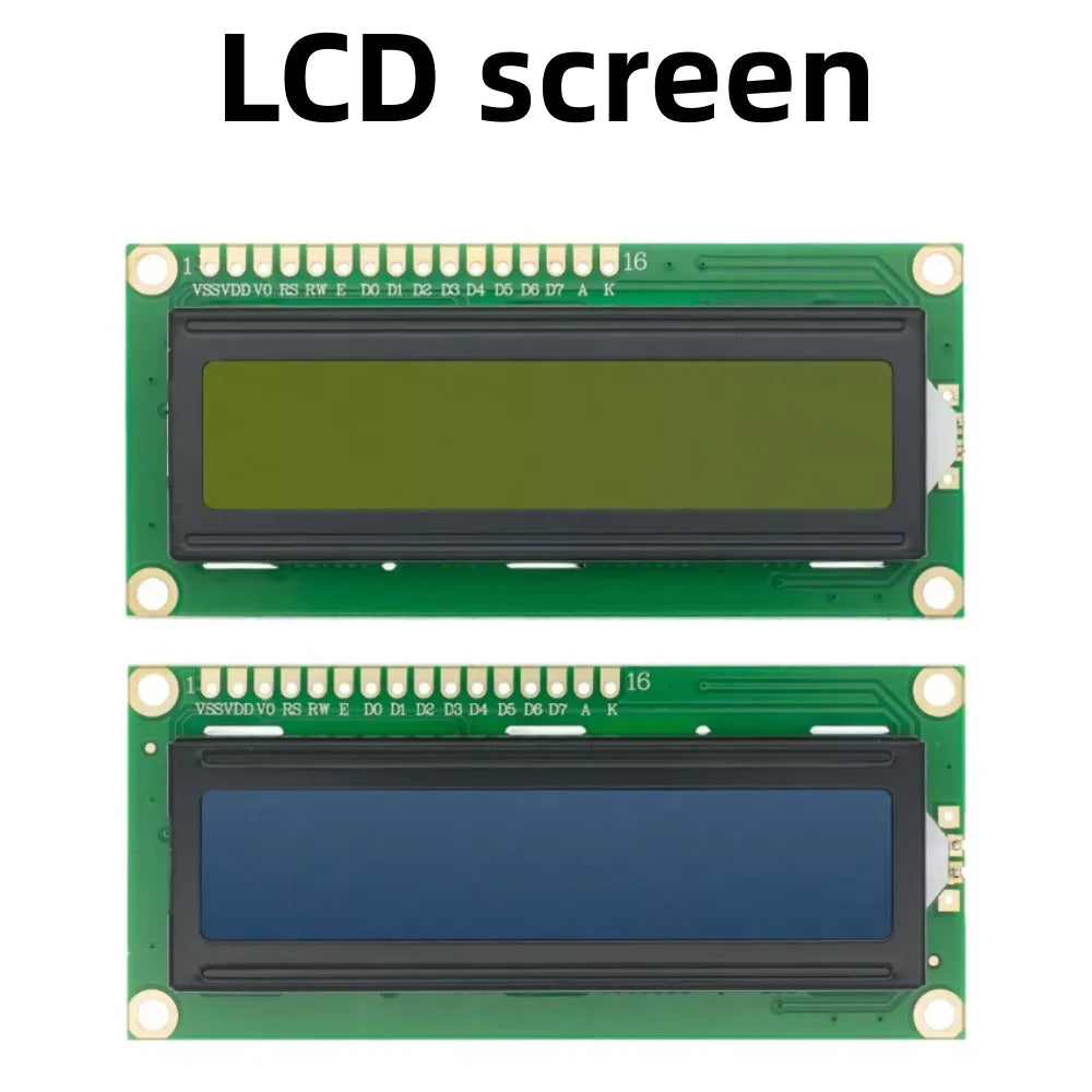 1PCS,1602 I2C LCD Module Blue / Yellow Green Screen 16x2 Character LCD Display 5V PCF8574 PCF8574T IIC Adapter Llate for Arduino