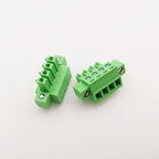 2Sets 3.81mm Pitch 2/3/4/5/6/7/8/9/10/12Pin Pluggable PCB Screw Terminal Block Connector with Fixed Panel JM15EDGWC-3.81