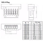 10Set SH1.0 1.25 ZH1.5 PH2.0 XH2.54 Connector Female Housing 10/20/30cm Wire Cable+Male Pin 2/3/4/5/6/7/8/9/10/12P Wafer