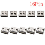 10Pcs USB Connector Type C Female Charging Port Jack 2P/6P/16P/24 Pin Soldering PCB SMD SMT DIY USB-C Socket Adapter