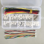 JST 1.25mm Pitch Pre-Crimped Silicone Wire Kit | 28AWG Soft Cable Male/Female Connector | 2-10 Pin DIY Electronic Harness