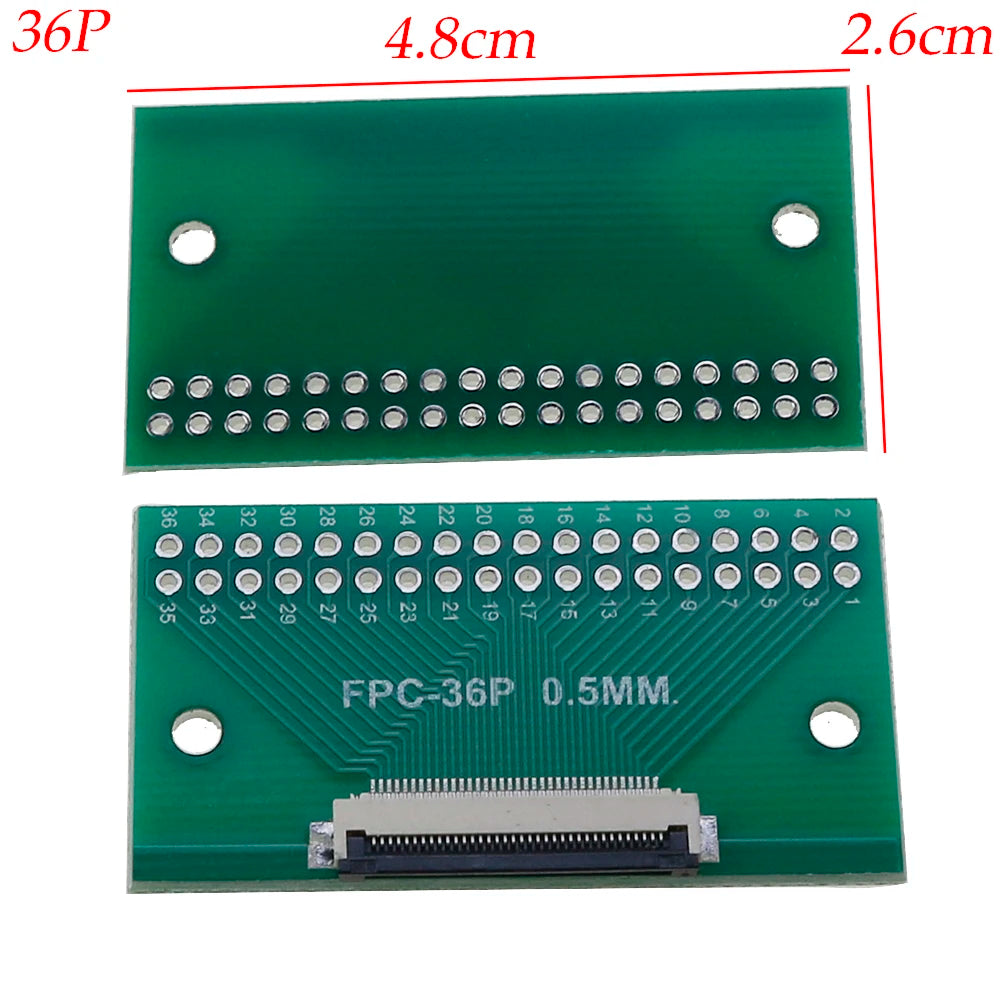 FPC FFC Flexible Cable Adapter Board 0.5mm Pitch Connector SMT to 2.54mm 16P/18P/20P/22P/24P/26P/30P/36P/40P/45P/50P/56P/60P/80P
