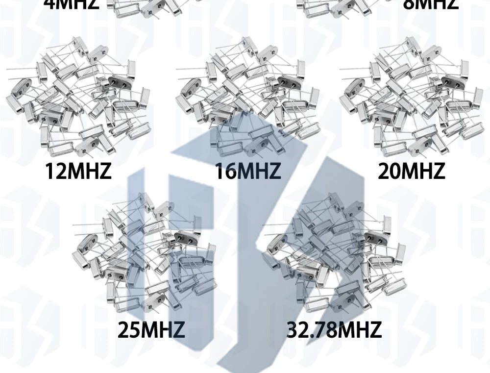 10PCS Hc-49s Crystal Oscillator Electronic Kit Resonator Ceramic Quartz Resonator Hc-49 Dip 32.768k 4 8 12 16 20 25 Mhz