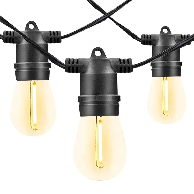 6PCS LED 1W 2W E27 3V 220V 110V Warm White Filament S14 Ready Bulb European US Standard Decoration Light String Replacement