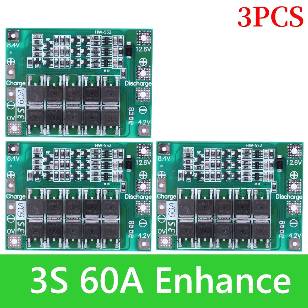 BMS 3S/4S 5A 10A 20A 25A 40A 60A Li-ion Lithium Battery Charger Protection Board 18650 For Drill Motor 12V with Enhance/Balance