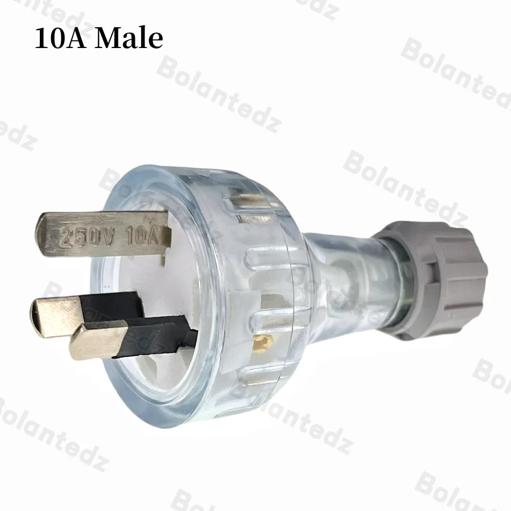 Bolantez 1pcs SAA Rewirable Plug Socket Australian Female Socket 3 Prong Electrical Socket Grounded Rewire Socket DIY Assembled