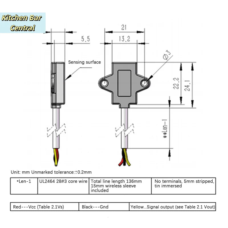 【Non Contact Water Level Sensor Capacitive Liquid Level Sensor Liquid Detection Switch Controller Water Level Detector Tool】