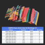 Heat Shrink Wrapping Tube Kit 2:1 Insulation Sleeves for Electrical Cables Wire Connector and DIY Projects