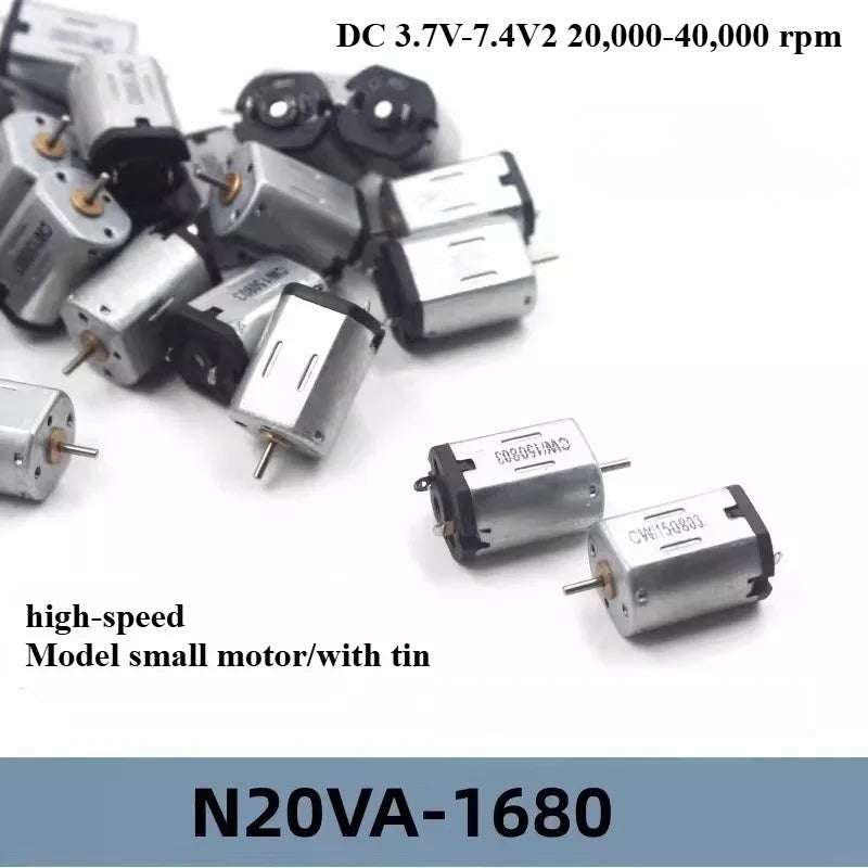 Micro N20 Motor DC3.7-7.4v High-speed Airplane Model Parts Remote Control Airplane DIY Strong Magnetic Carbon Brush Power Motor.