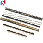 1Pcs 1.27mm/2.0/2.54mm 1/2x40P Round Hole Round Needle Female Header Pin Row Connector Single Double Row Gold Plated Tin Plated