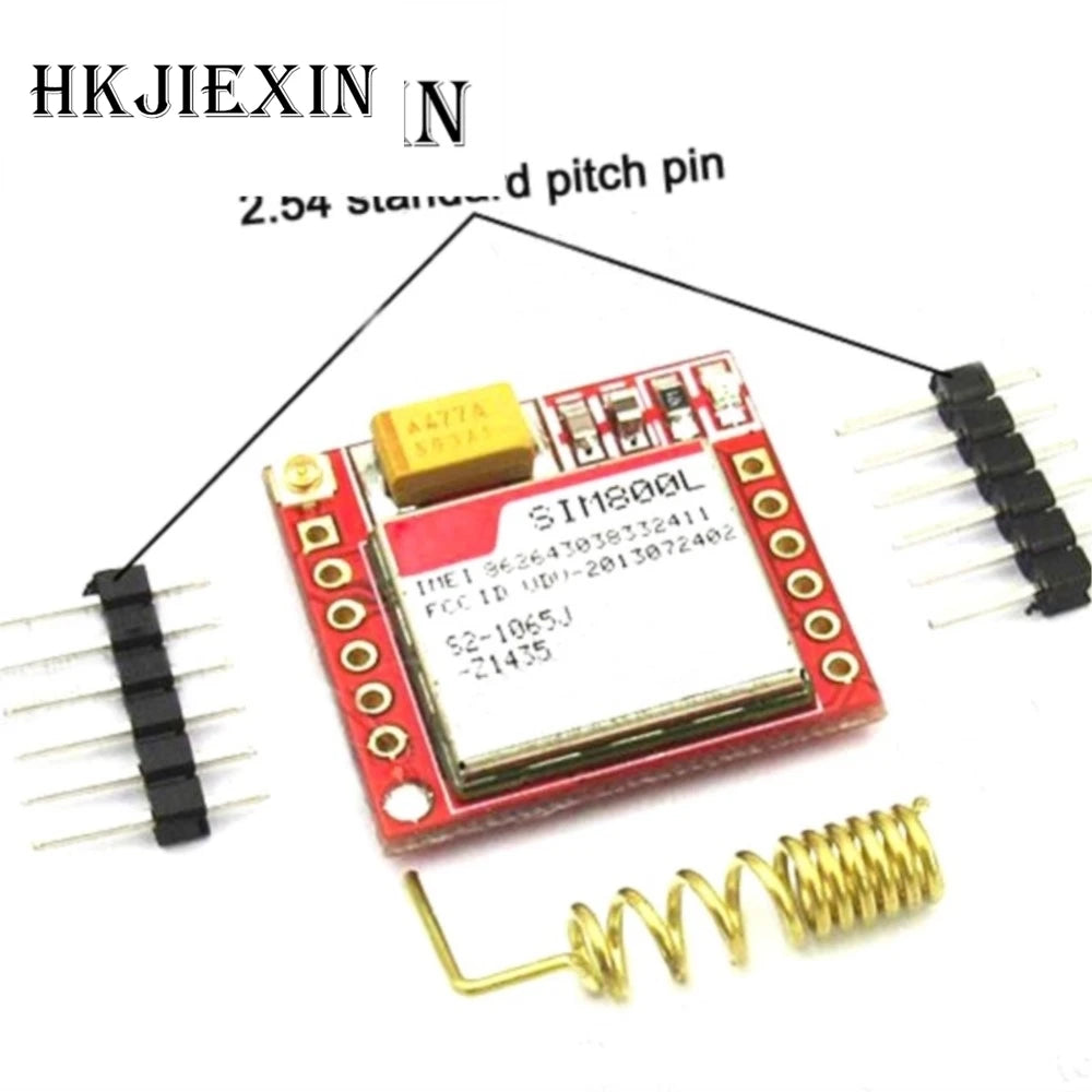 JX 1-10pcs/Smallest SIM800L GPRS GSM Module Kit MicroSIM Card Core BOard Quad-band TTL Serial Port with the antenna