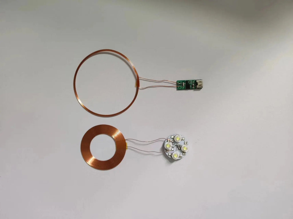 0-100mm Type-c USB Wireless Power Supply Wireless Charging Transmitter Led Receiver Scientific Experiment Coil Induction Light