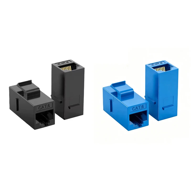 1-20Pcs 10Gbps Cat6 Keystone Coupler RJ45 Keystone Jack Couplers Female to Female Modular Connector for Patch Panel Wall Plate