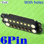 1-10set DC Magnetic Pogo Pin Connector 2Pin 3P 4P 5P 6P 7P 8P Pogopin Male Female Spacing 2.5/2.54mm Loaded Power Socket 2A