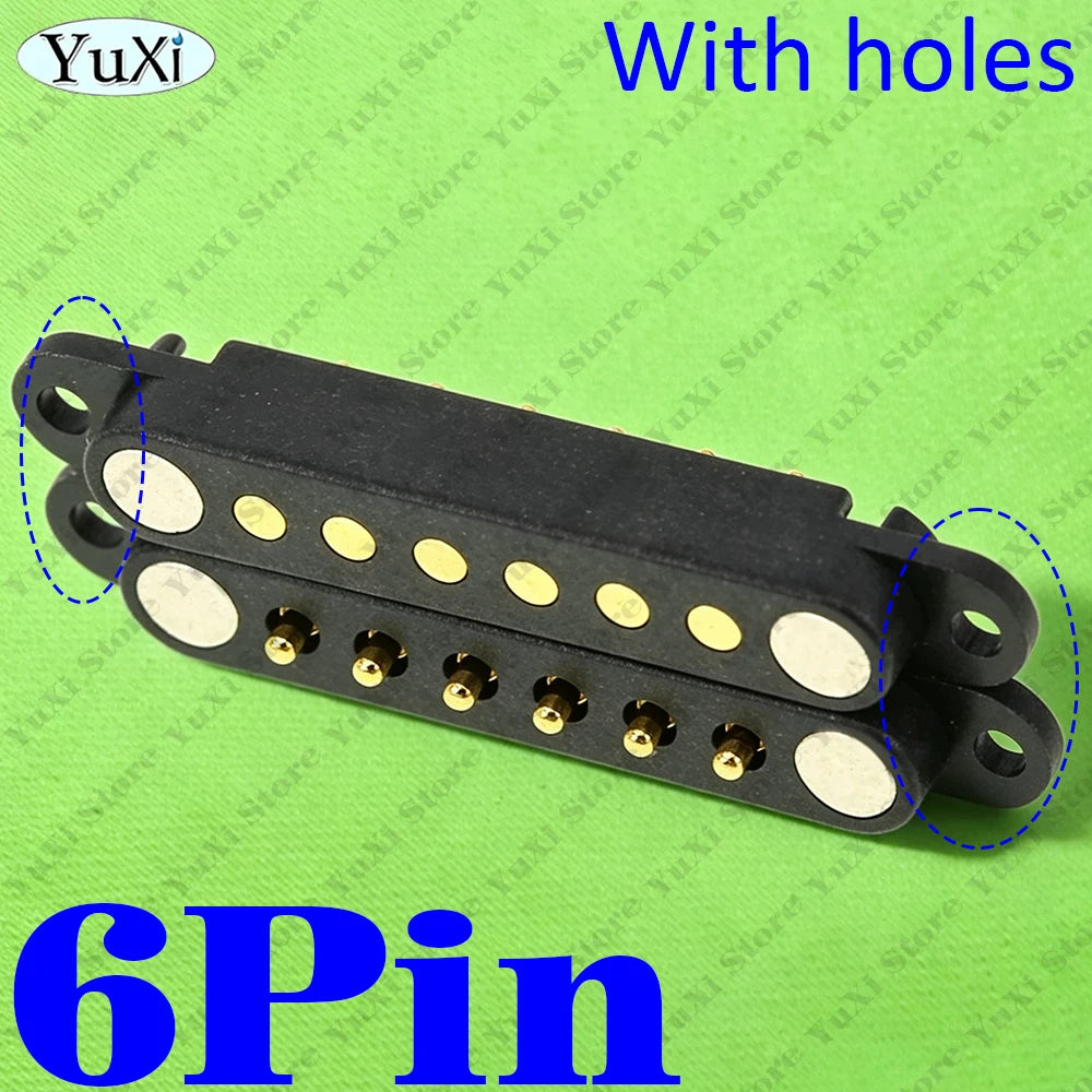 1-10set DC Magnetic Pogo Pin Connector 2Pin 3P 4P 5P 6P 7P 8P Pogopin Male Female Spacing 2.5/2.54mm Loaded Power Socket 2A