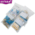 150PCS/Set 30 Kinds 1/4W 1/2W 1W 2W 3W Resistance 1% Metal Film Resistor Pack Assorted Kit 0.1R-750R 1K-820K Resistor 300PCS/Set