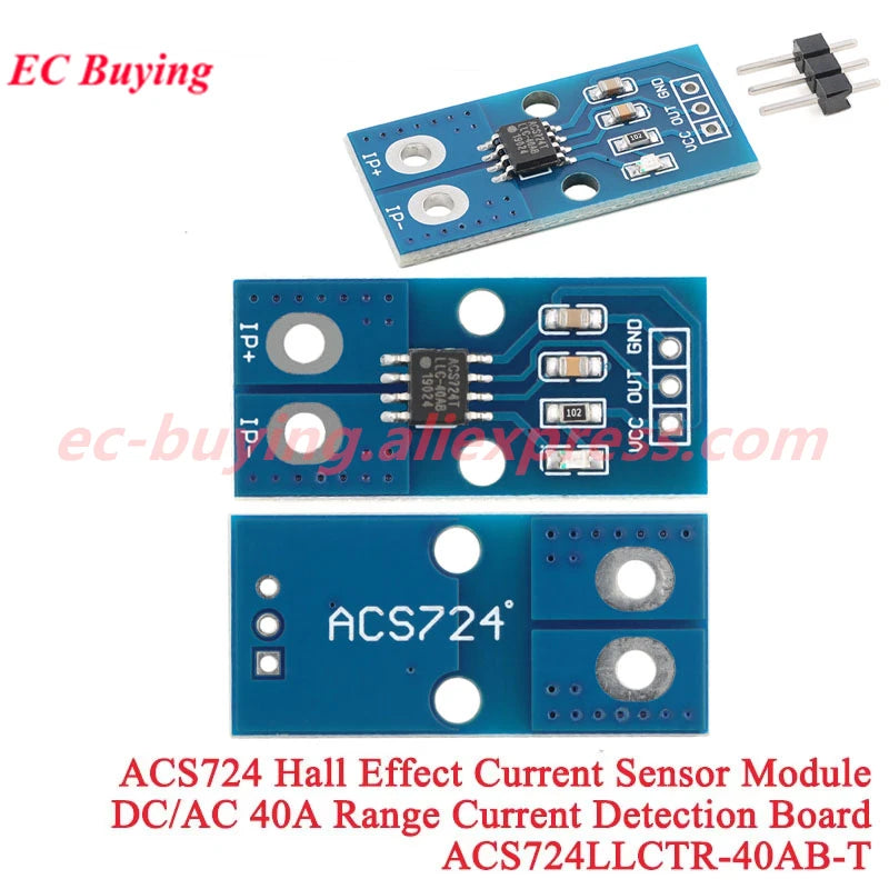 10Pcs/1pc ACS712 ACS758 Hall Current Sensor Module Detector 5A 20A 30A 50A 100A 150A 200A Range Detection Board For Arduino DIY