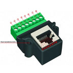Rj45 to Screw Terminal Block 8P Connector Ethernet Rj45 Male Female to 8 Pin Screw Terminal Network Adapter Cable For CCTV DVR