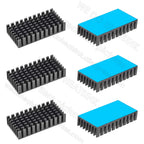 WE DO HEATSINK 50x25x10mm Heatsink Aluminum Black Anodize Heat Sink Cooler With Blue Thermal Pad